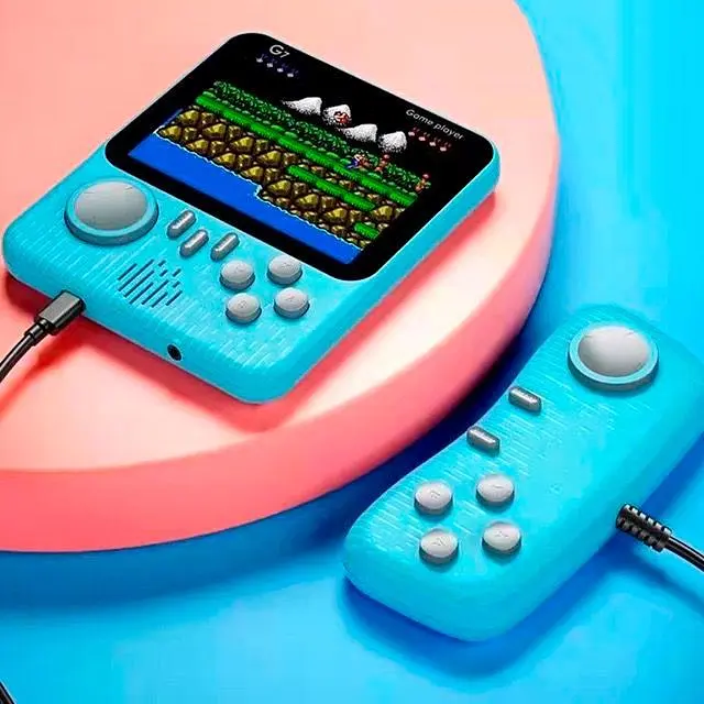 Ретро ігрова приставка SUP G7 Game Box Portable 666 in 1 AV Blue [85278] - фото 3