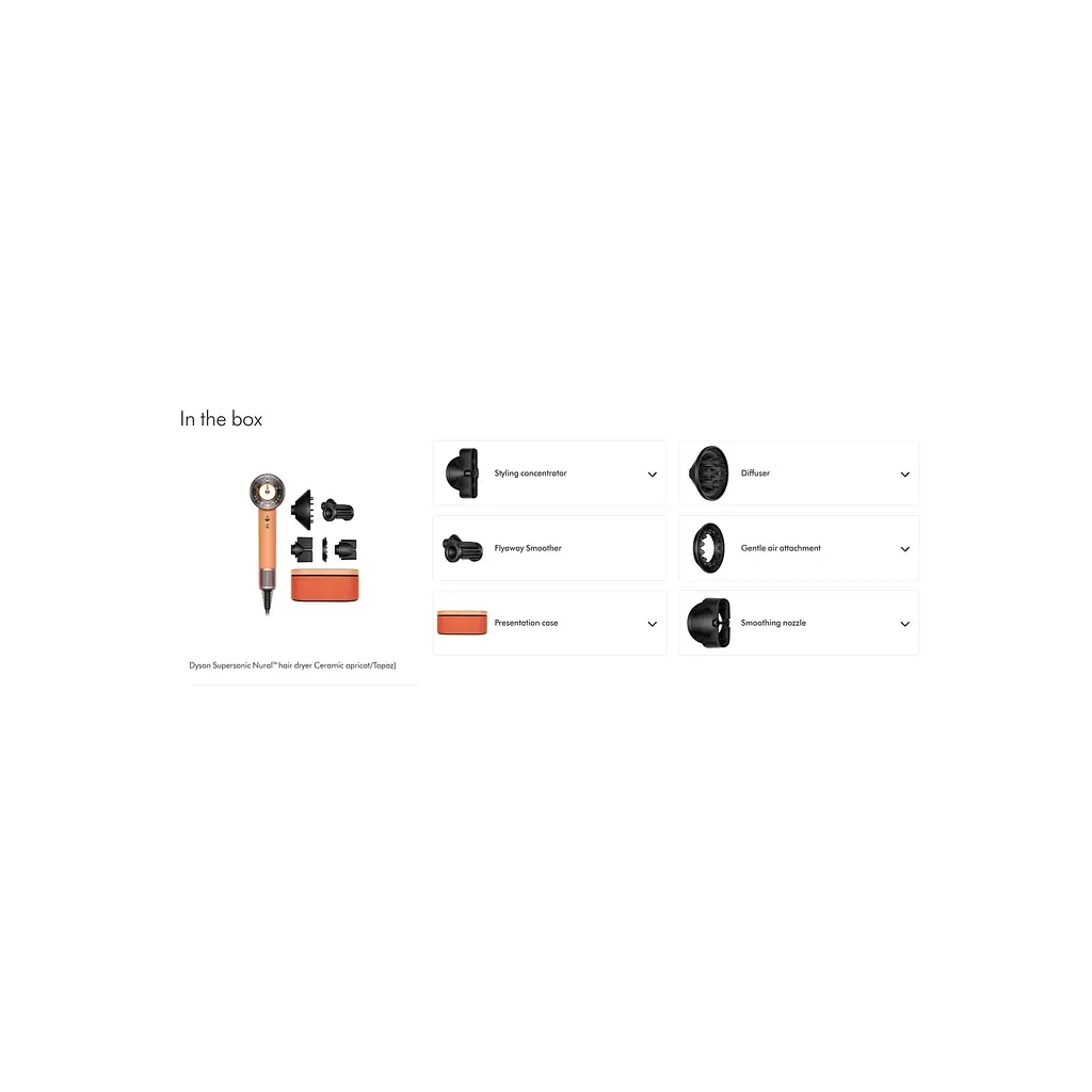 Фен Dyson HD16 Nural Straight/Wavy Ceramic apricot/Topaz (176964-01) - фото 2