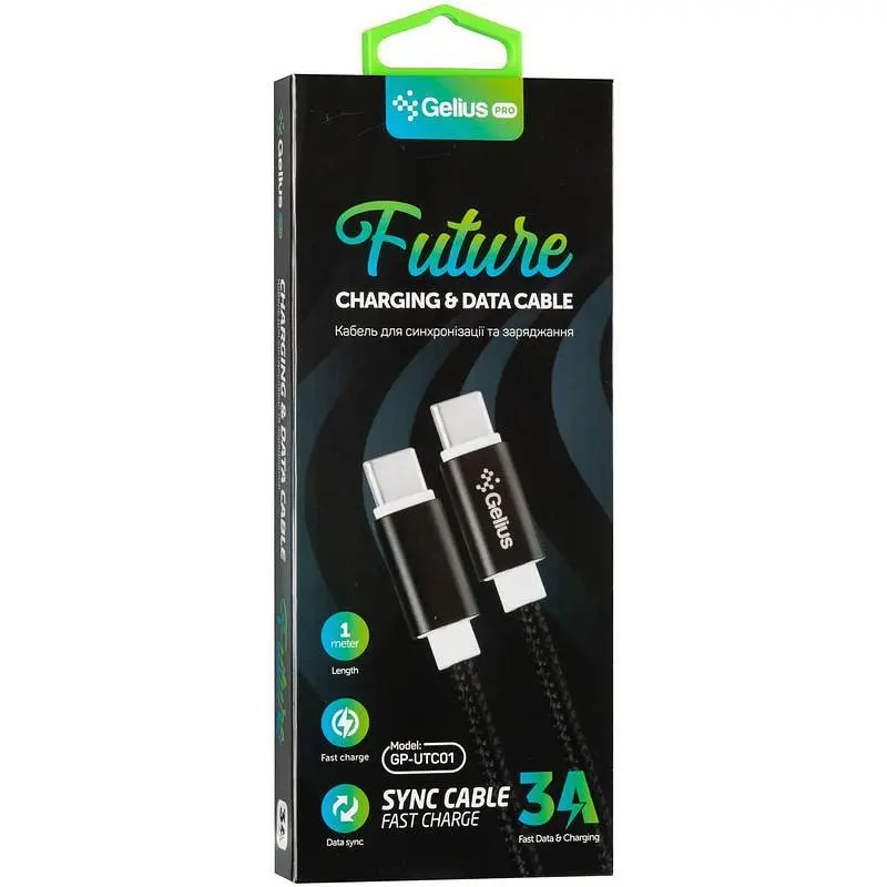 Кабель Type-C-Type-C Gelius Pro Future GP-UTC01 1m Black - фото 2