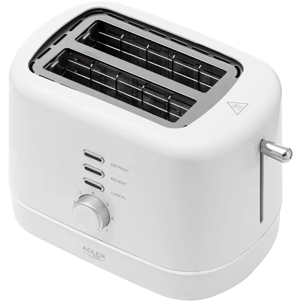 Тостер Adler AD 3224 white 850Вт/2 відділення/7 режимів підсмажування/розморожування/підігрів булок (AD3224W) - фото 10