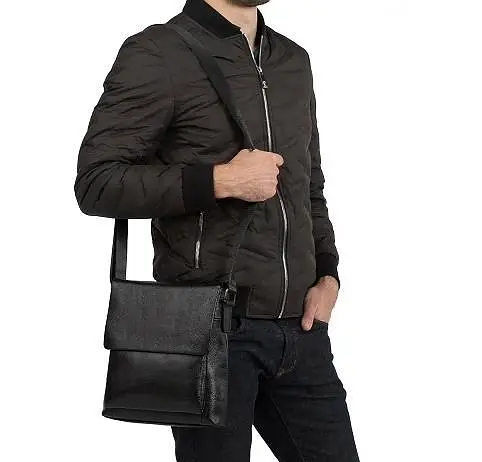 Чоловіча якісна шкіряна сумка через плече Tiding Bag A25-1278A - фото 7