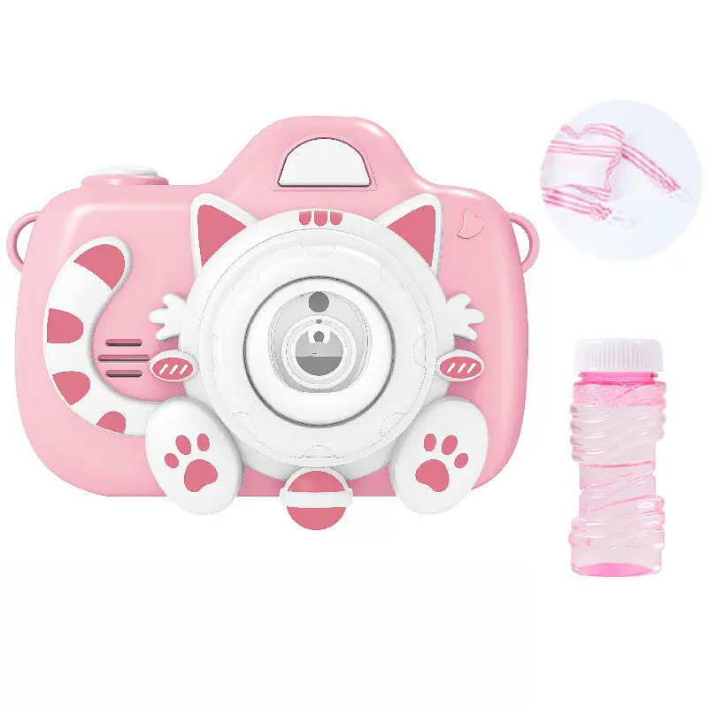 Фотокамера-генератор мильних бульбашок 1001 Kitty Children's camera Pink - фото 2