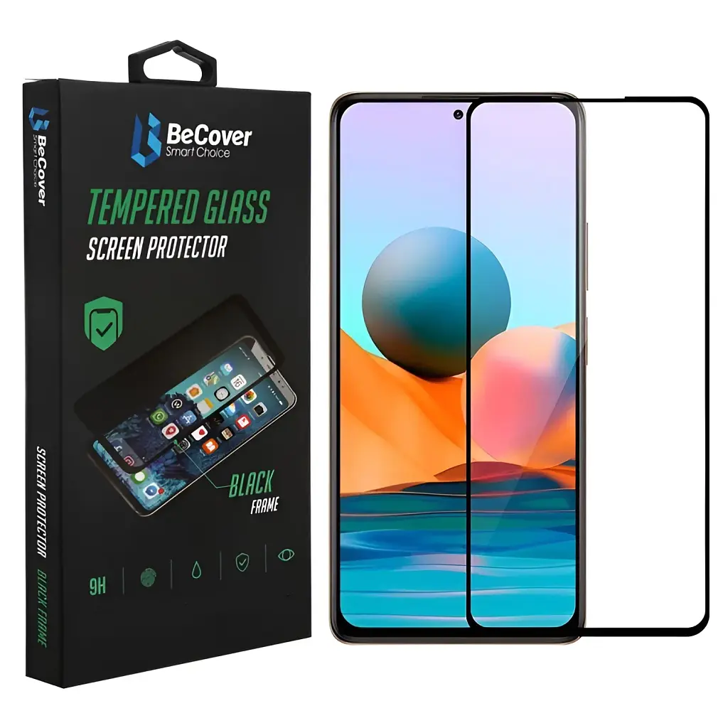 Скло захисне BeCover Xiaomi Redmi Note 10 5G Black (706653) - фото 2