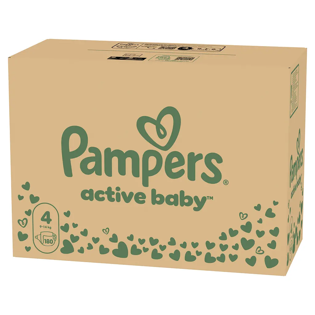 Підгузки Pampers Active Baby Розмір 4 (9-14 кг) 180 шт. - фото 2