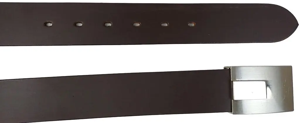 Чоловічий ремінь Vanzetti натуральна шкіра закрита пряжка 3,8 см Темно-коричневий - фото 8