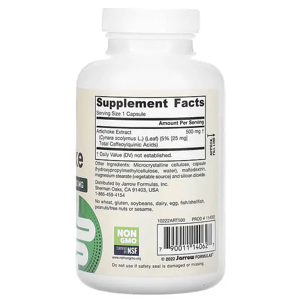 Артишок Artichoke 500 mg 180 рослинних капсул Jarrow Formulas vit0006561 - фото 2