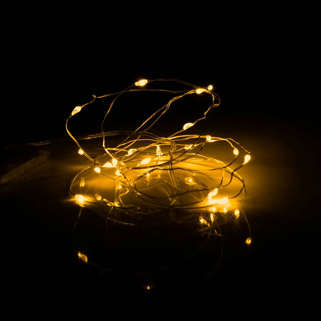Електрогірлянда Yes! Fun Нитка на мідному дроті 20 LED жовта 2 м статична (975023) - фото 4