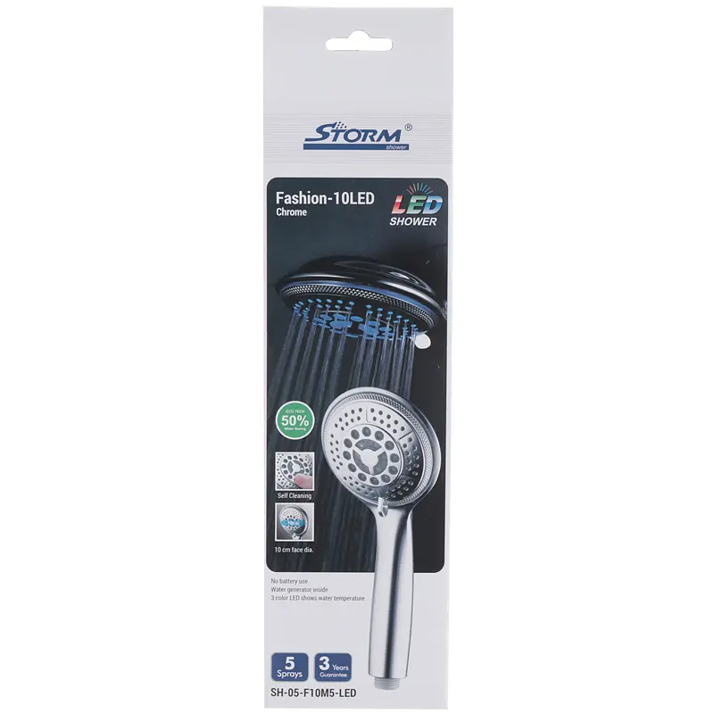 Ручний душ Storm SH-05-F10M5-LED ST0007, Хром - фото 2
