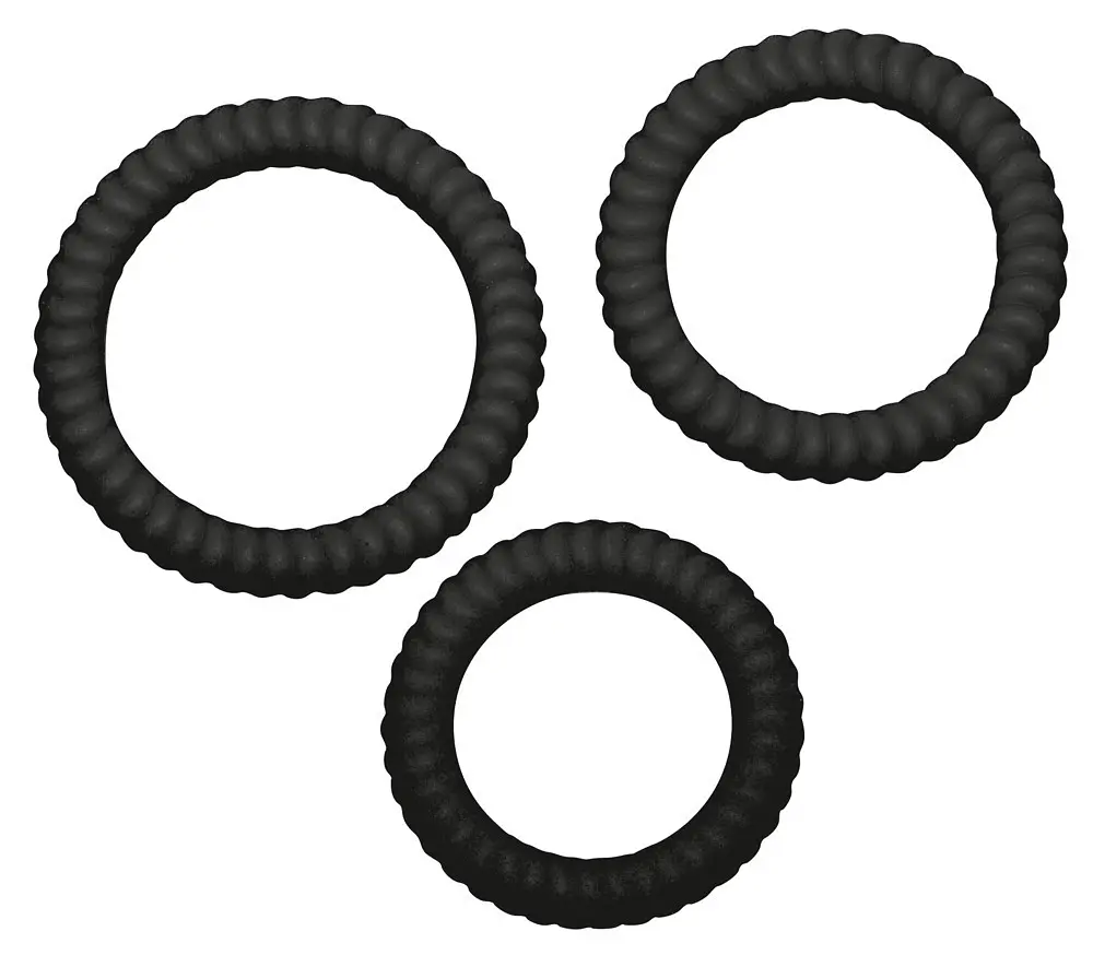 Набір ерекційних кілець You2Toys Lust 3 Black 3 шт. чорний - фото 2