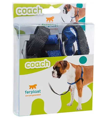 Шлея для собак Ferplast Coach P M для дресирування синя А: 20-26 см В: 42-59 см 1 см 75556125 - фото 3