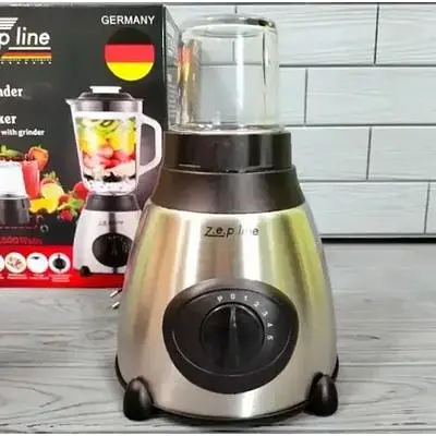 Блендер Zepline ZP-081 потужний 3в1 міксер подрібнюва 1.5л 2000 Вт сірий - фото 7