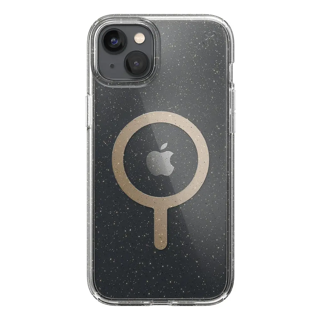 Чохол прозорий протиударний із блискітками Speck Presidio Clear Glitter MagSafe 150121-9221 для iPhone 14 Plus/15 Plus (6.7") - фото 4