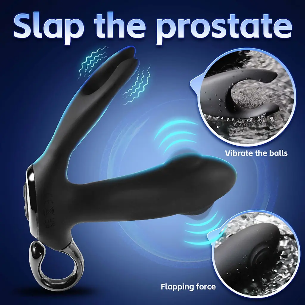Стимулятор простаты B - Series Cute Dual Tapping Anal, 10.1 см (черный) - фото 12