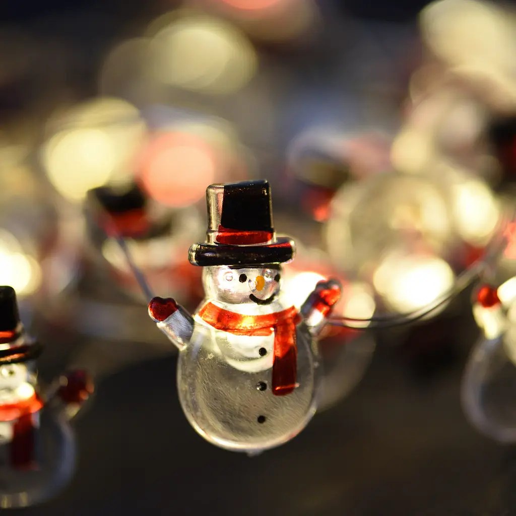 Гірлянда світлодіодна Yes! Fun Сніговики 20 LED на мідному дроті та батарейках тепло-біла 2.2 м (801213) - фото 4