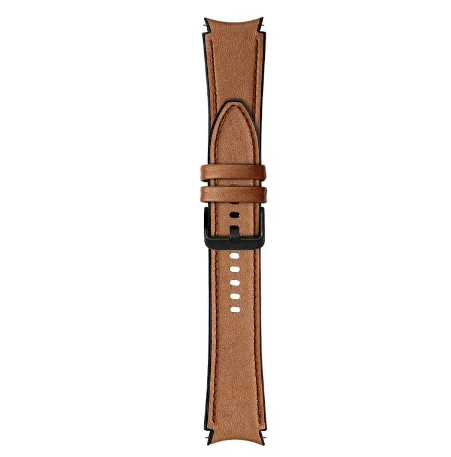 Ремешок Primolux Leather Silicone для часов Samsung Galaxy Watch 4 40 мм SM-R860/SM-R865 Brown - фото 4
