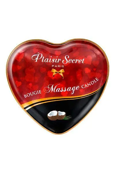 Масажна свічка-серце Plaisirs Secrets Coconut (35 мл) Plaisirs Secrets 90-826065; SO1868 102488 - фото 3