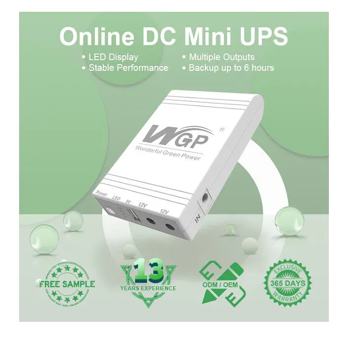 UPS ИБП бесперебойное питание для роутера/коммутатора/PON WGP 5V/12V/12V, 1A, 8800mAh - фото 3