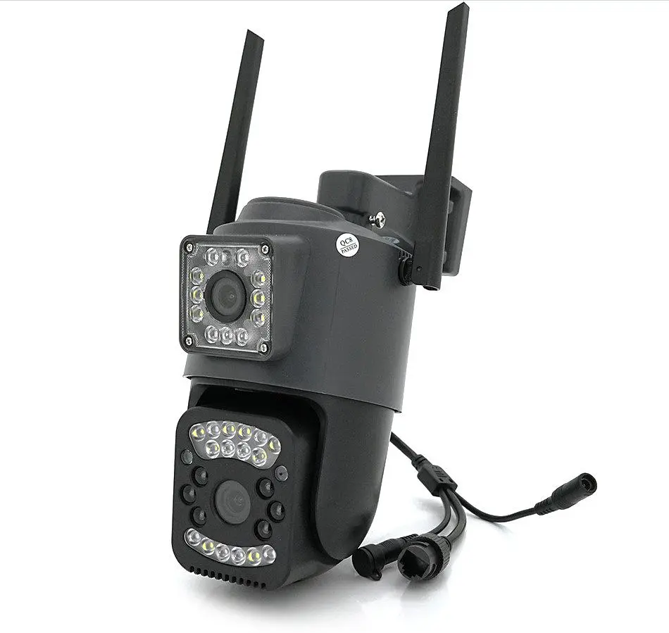 Видеокамера Wi-Fi уличная с двумя объективами 2+2mpx YOSO YOIPC40D4MP50 PTZ 2.8mm V380