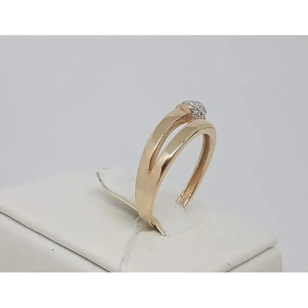 Золоте кільце Імперія золота Сірник з фіанітами. КВ1335И 17 - фото 5