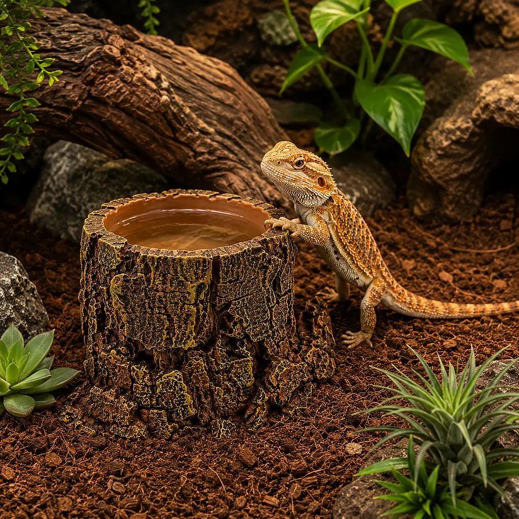 Декорація Hobby Forest Stump 14x12,5x10 см - декоративний пень, поїлка для тераріуму (40848) - фото 3