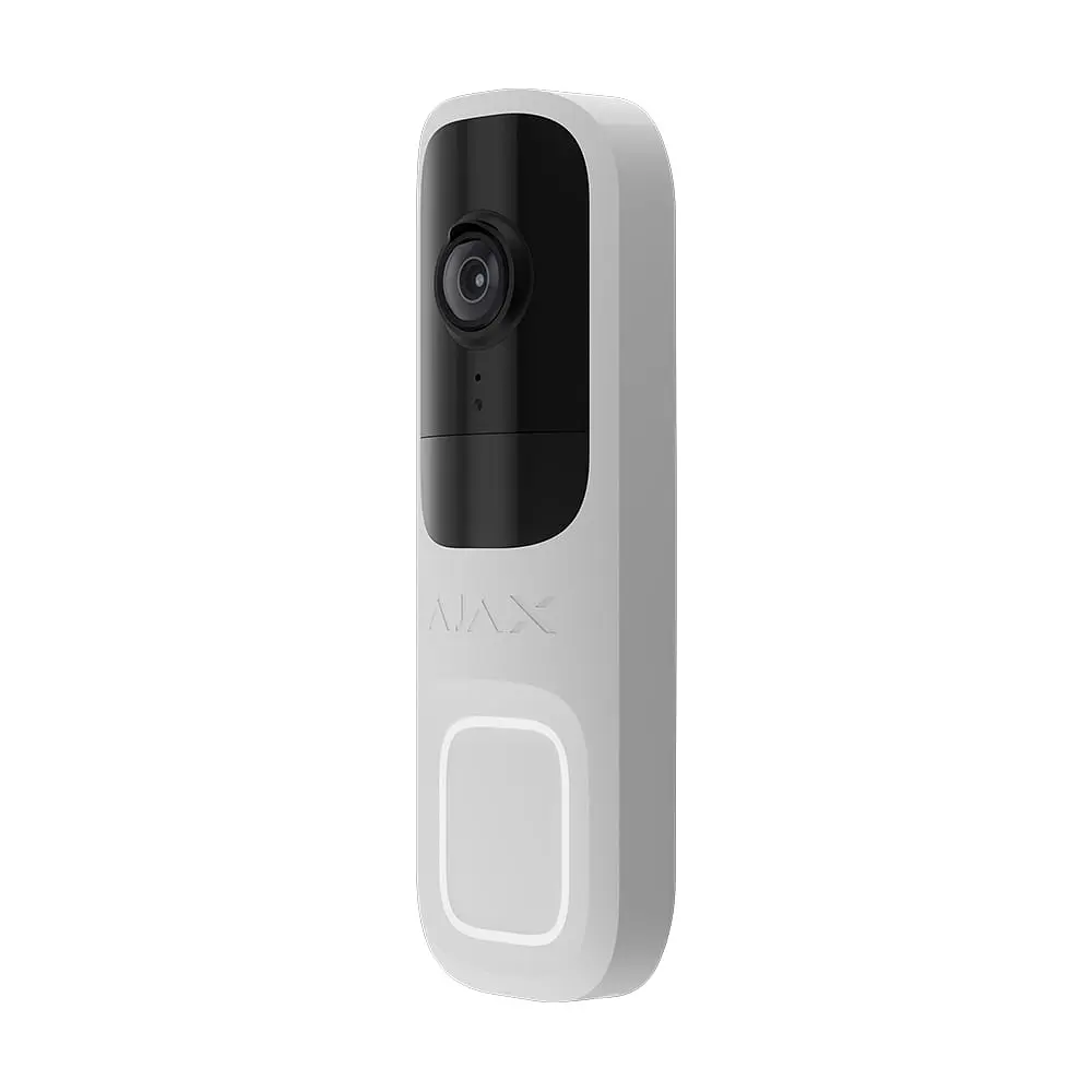 Відеодзвінок з WiFi 4Mp Ajax DoorBell White із вбудованим штучним інтелектом та ІЧ датчиком руху (26-00555) - фото 2