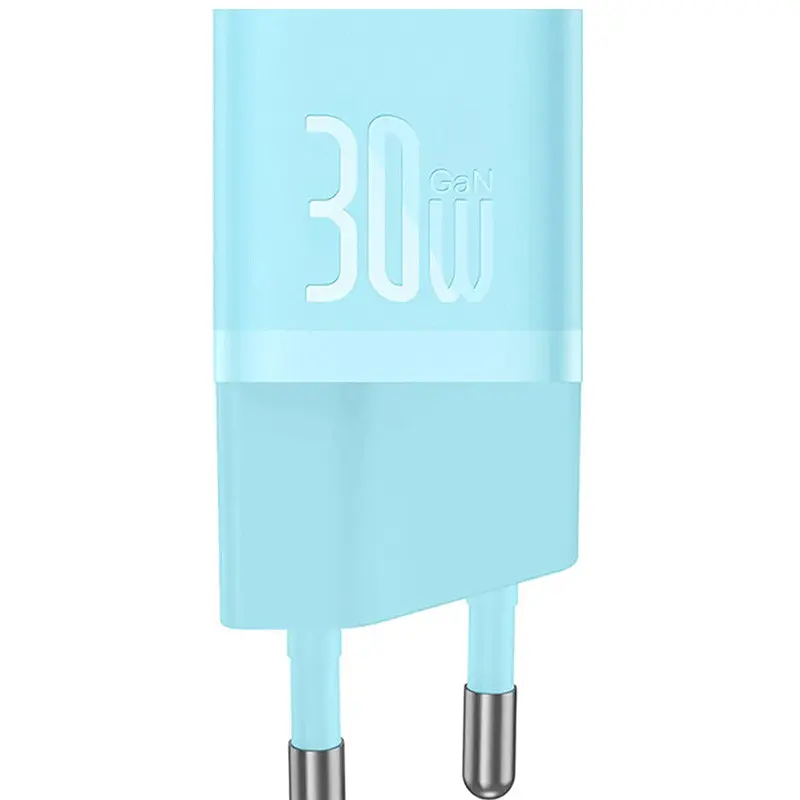 МЗП Baseus GaN5 Fast Charger (mini) 30W (1USB-C) + кабель Type-C to Type-C (P10110902) Galaxy Blue - фото 3
