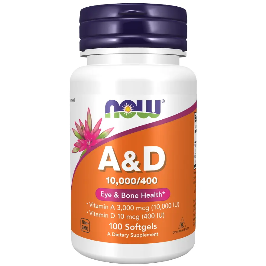 Вітаміни та мінерали Vitamin A&D, 100 капсул NOW vit0003548
