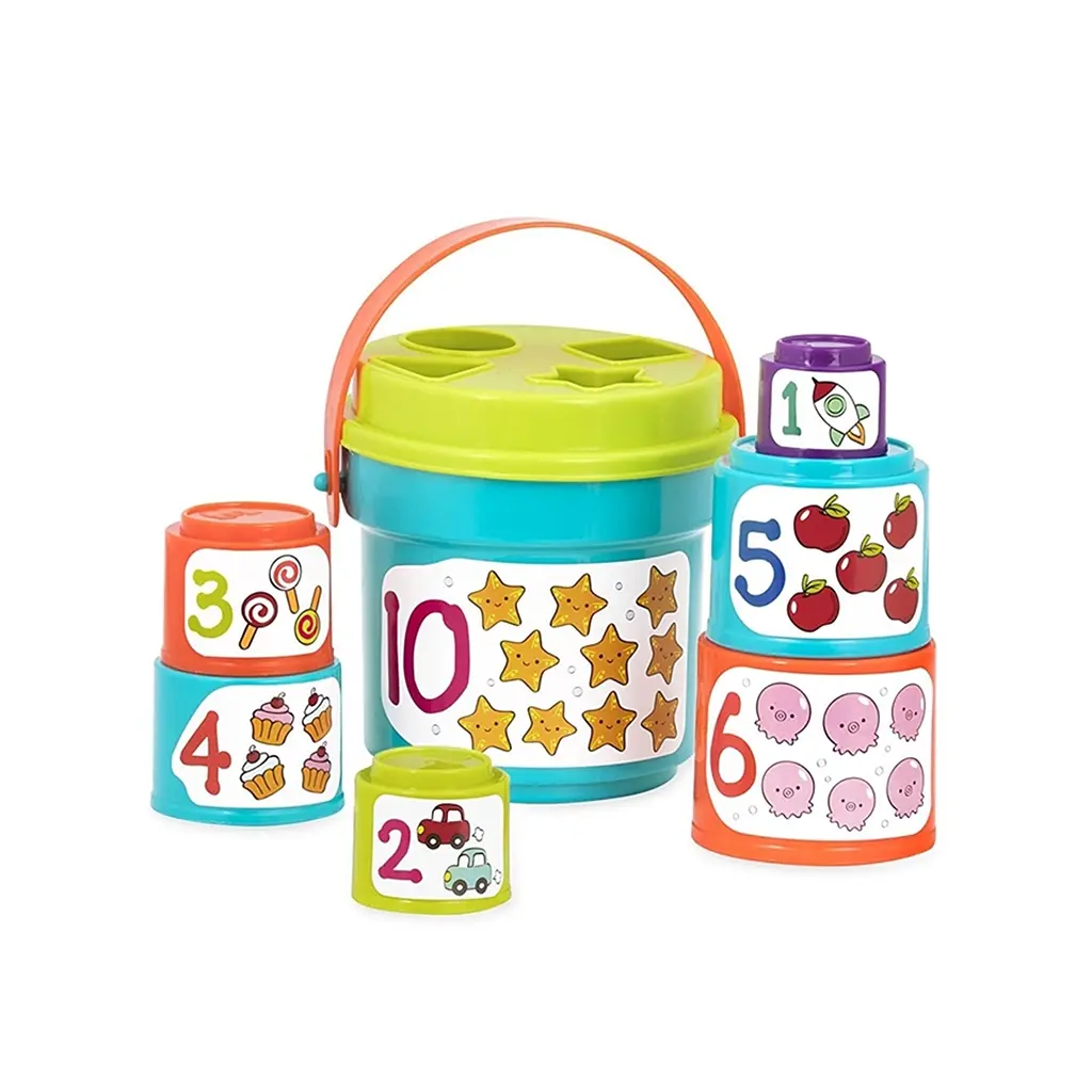 Игровой набор Battat Сортер-пирамидка 2 в 1 (BT2529Z) - фото 2