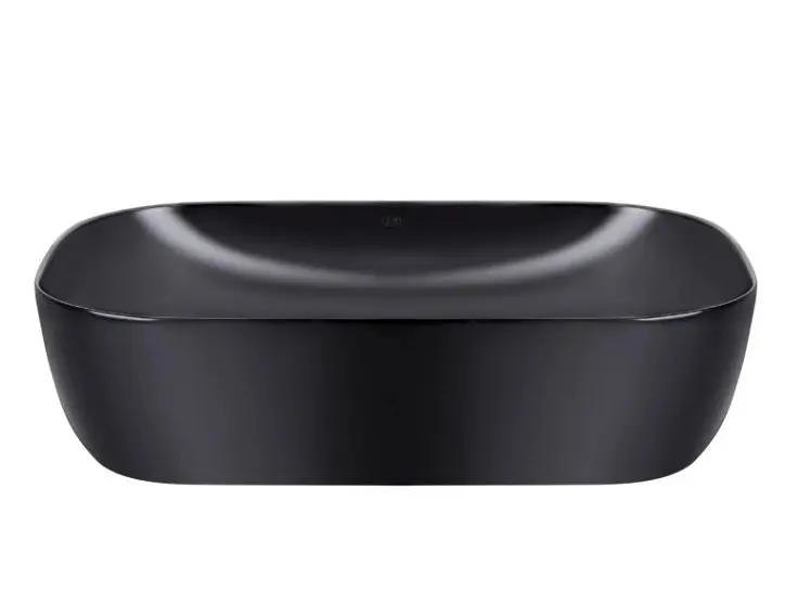 Комплект Qtap Robin: Раковина накладная прямоугольная 600x390x150 мм Matt Black + Донный клапан PU03 (QT132143PMBMBN47296) - фото 2