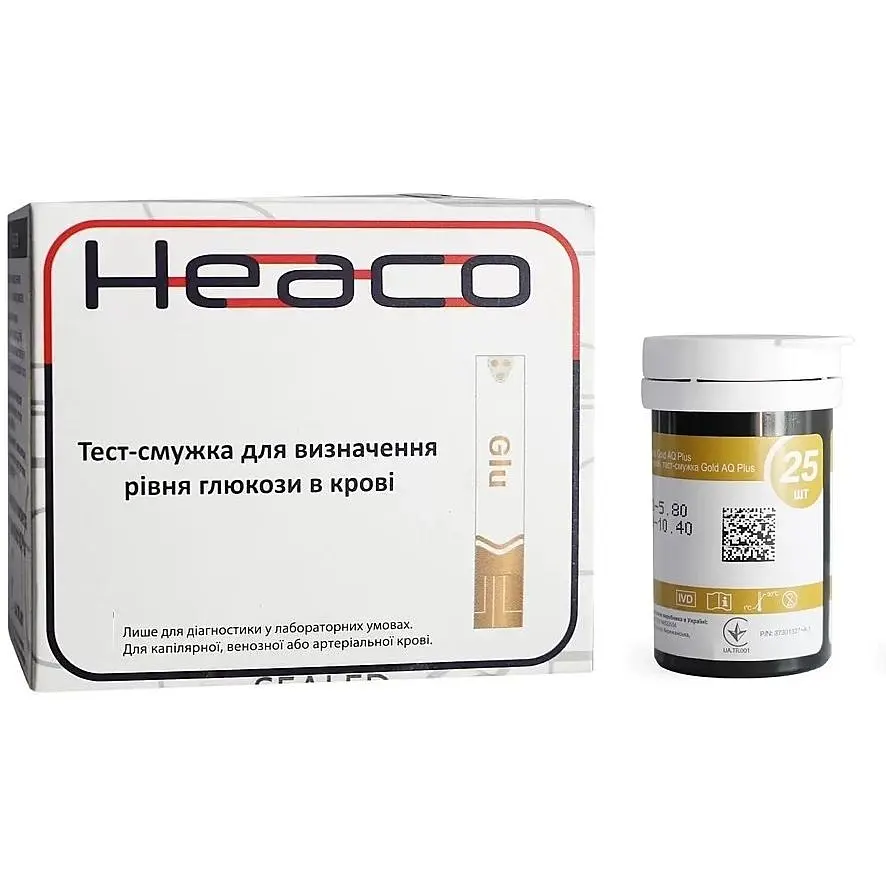 Тест-полоски Heaco Gold AQ Plus 25 шт. - фото 2