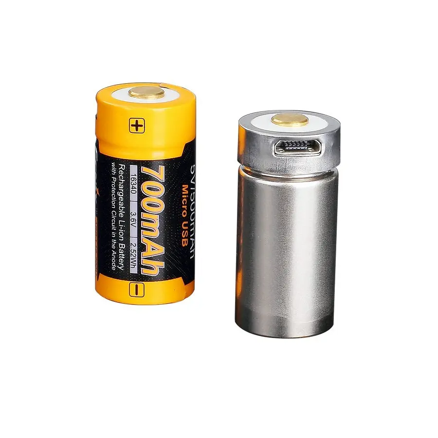 Аккумулятор 16340 Fenix ​​700 mAh Li-ion зарядка micro usb (ARB-L16-700U) - фото 4