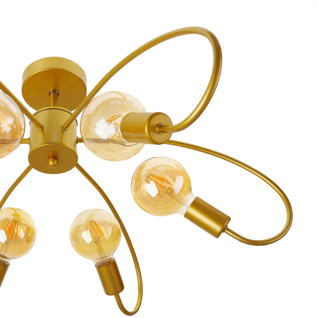 Люстра потолочная Brille в спальню E27 60W G (BR-01 607C/6) - фото 2