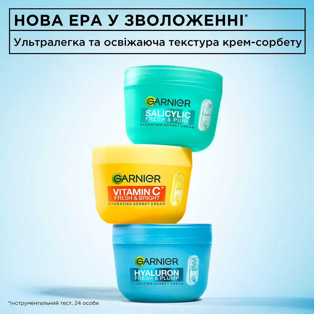 Крем-сорбет для обличчя Garnier Hyaluron Fresh & Plump зволожувальний з гіалуроновою кислотою для надання свіжості та пружності шкірі 85 г - фото 7