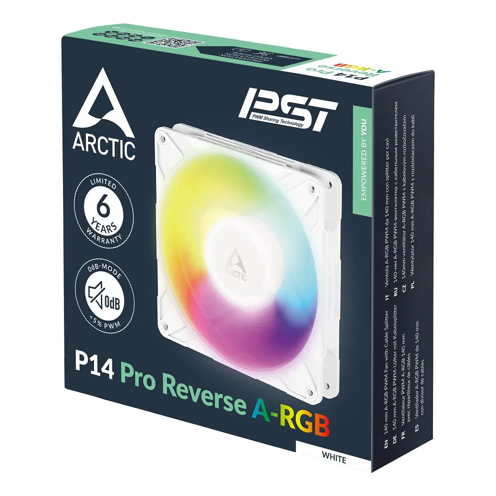 Кулер до корпусу Arctic P14 PRO REVERSE A-RGB WHT (ACFAN00324A) - фото 6
