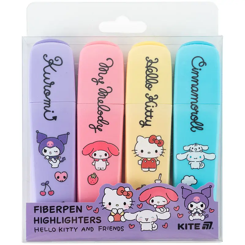 Маркер Highlighter Kite Hello Kitty and friends набор из 4-х цветов (HK26-444) - фото 3