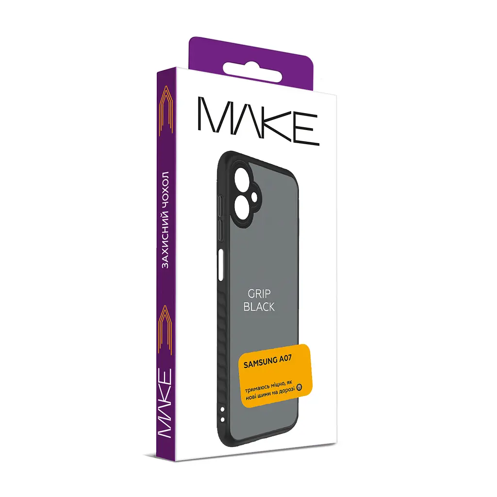 Чохол MAKE Samsung A07 Grip Black - фото 2