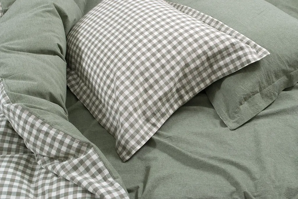 Постельное белье Lotus Home - Checked Gingham олива семейный - фото 4