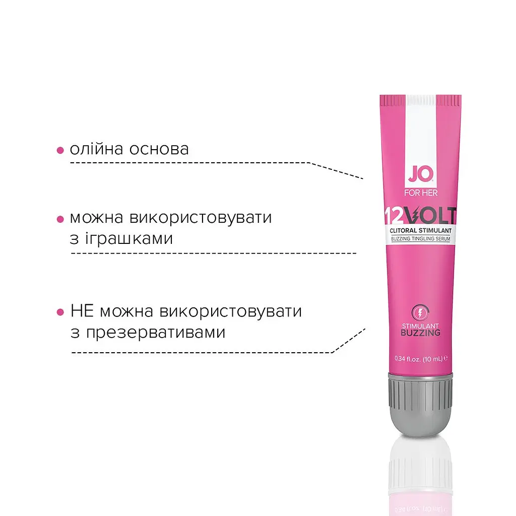 Збуджуючий гель для клітора JO 12VOLT з ефектом пульсації та розігріву, 10 мл - фото 4