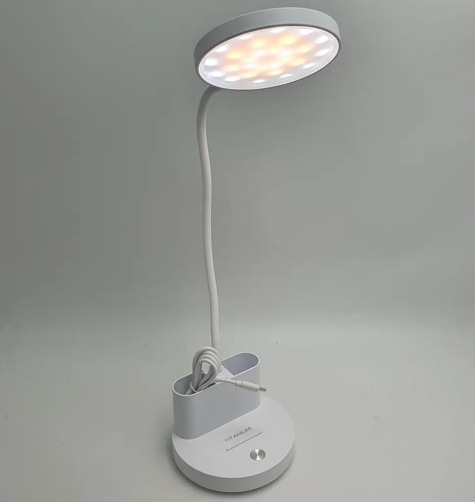 Настільна LED-лампа 40 см сенсорна світлодіодна 6 W акумуляторна (знімний 18650 1200 mAh) 2700–6000 K TITANUM 011 W - фото 14