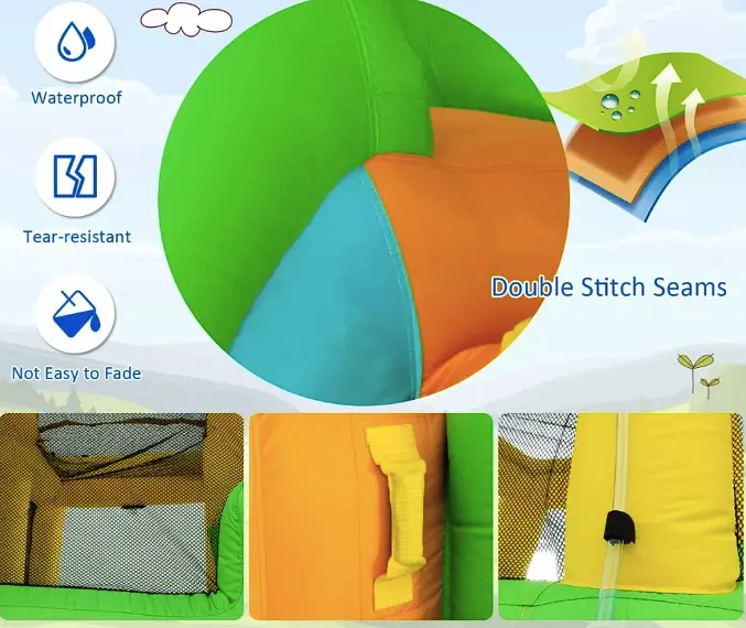 Надувний Аквапарк Costway Merlin з двома гірками (без вентилятора) - фото 4