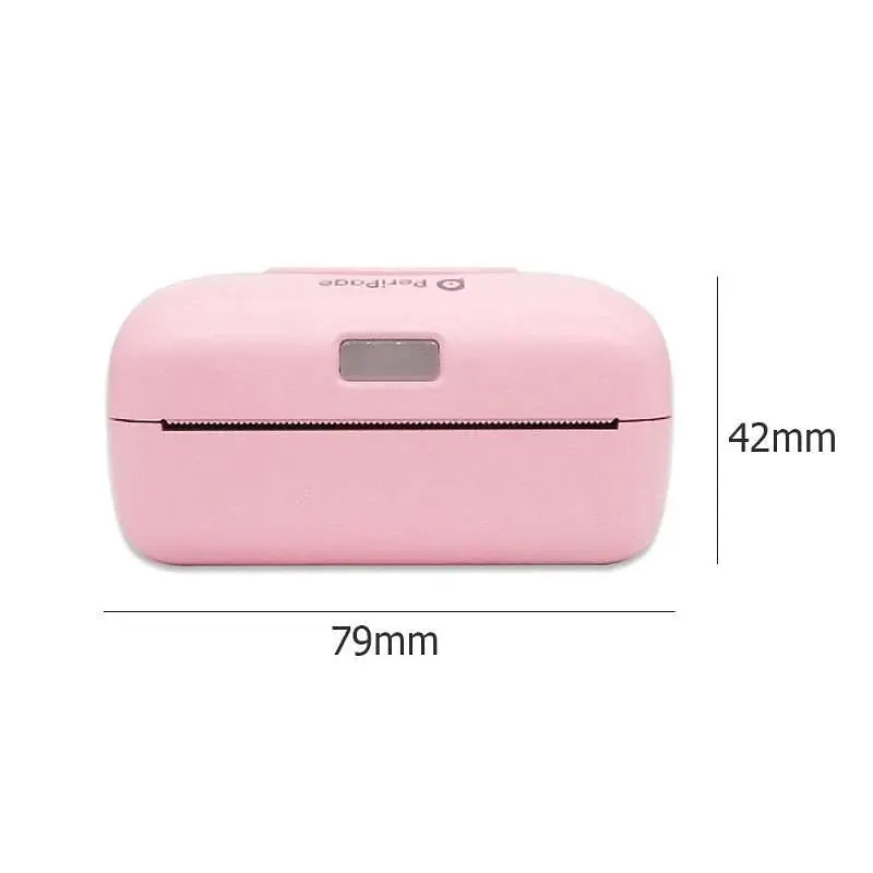 Портативний bluetooth термопринтер для смартфона PeriPage A6, рожевий (100336) - фото 5