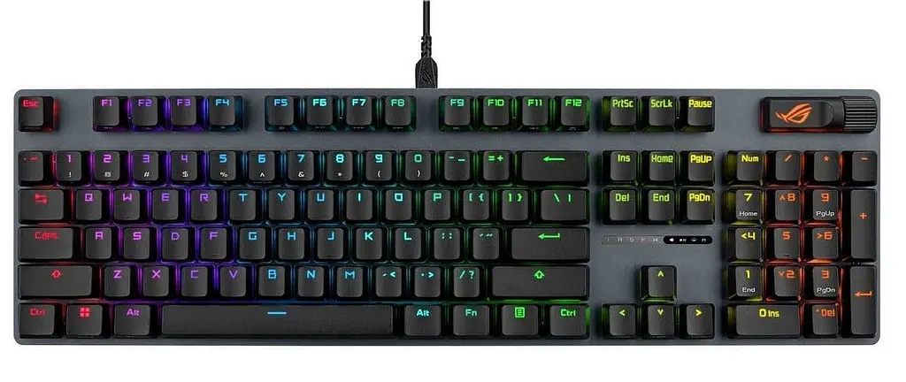 Клавіатура ASUS ROG Strix Scope II X 104key USB-A EN/UK RGB Black (90MP03XG-BKMA00) - фото 5