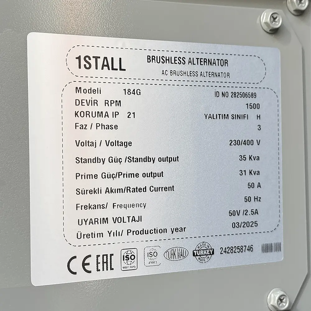 Дизельний генератор OYAL OYY-30 YANG DONG Y490D 30KVA/24KW, Альтернатор OYL184G, витрата 75% навантаження - 6,1 літрів/год, 230/400 В, 50 Гц (AVR+ATS) 2200*900*1350 мм, 750 кг, 125 л - фото 4