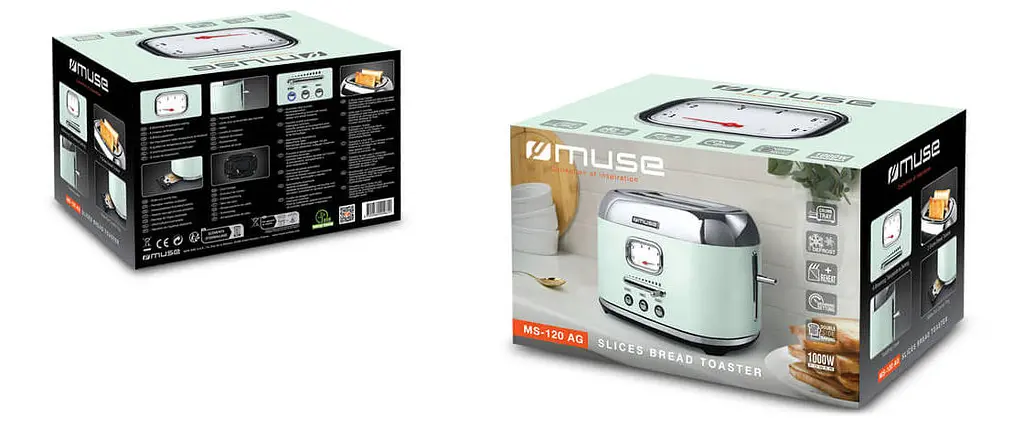 Тостер Muse ментол MS-120 AG - фото 5