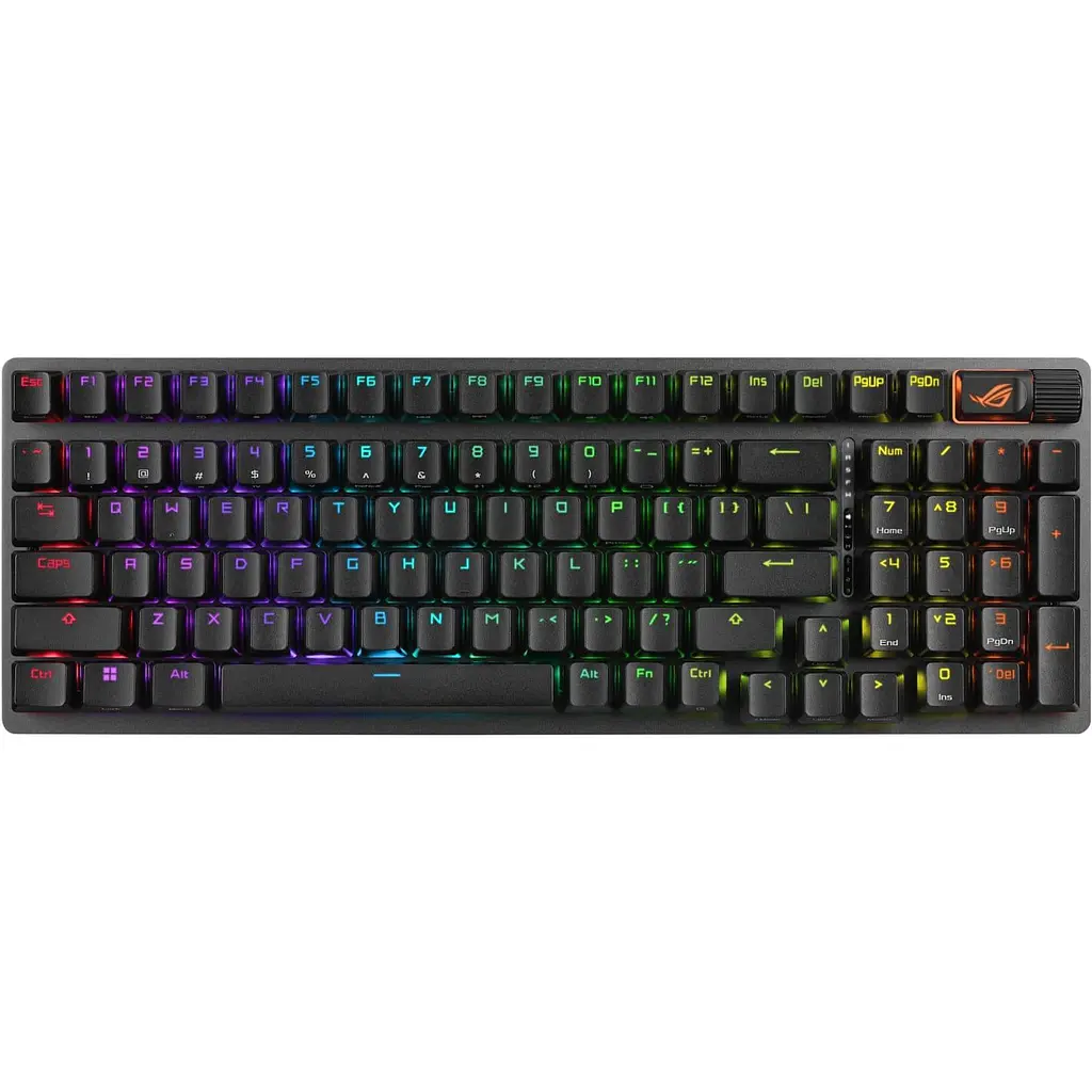 Клавиатура ASUS ROG Strix Scope II 96key NX Snow USB-A/WL/BT EN/UK RGB Black (90MP037A-BKMA00) - фото 6