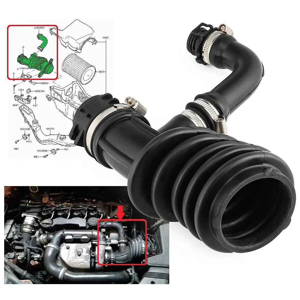Патрубок повітряного фільтра FORD C-MAX, Focus, VOLVO C30, S40, V50 OEM 1673571 - фото 5