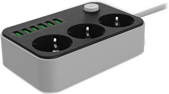 Фільтр-подовжувач мережевий СolorWay 1.8м 3 розетки 6USB black (CW-CHE36B) - фото 3