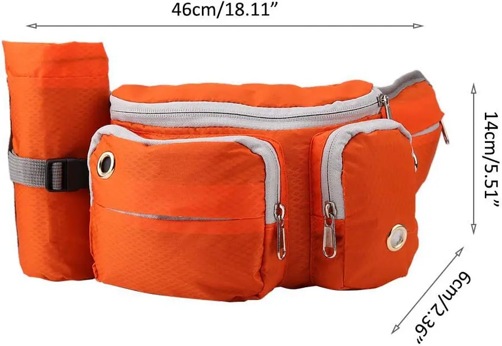 Поясна сумка для вигулу собак Voyager Pet LVC809 Orange з тримачем для пляшки - фото 4