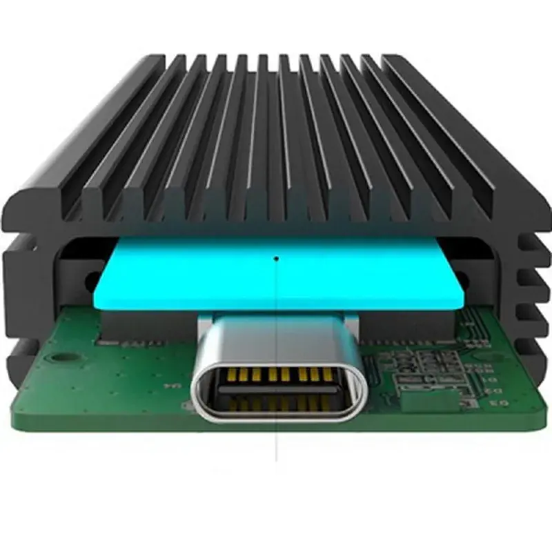 Кишеня зовнішня Maiwo M.2 SSD NVMe/SATA combo USB3.1 GEN2 Type-C al. (K1687P2) - фото 3