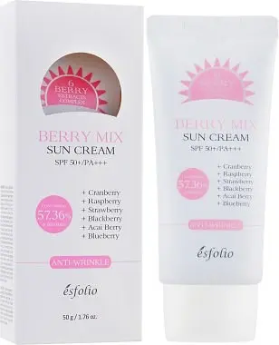 Сонцезахисний крем Esfolio Berry Mix Sun Cream SPF50 з екстрактами ягід, 50 г